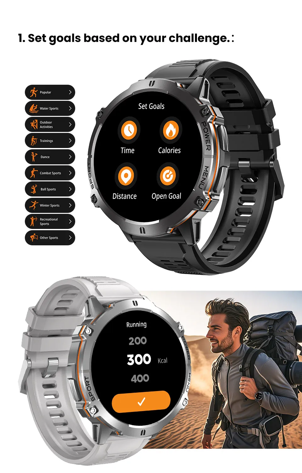 2025 NEW For HUAWEI Outdoor Military Men Smart Watch 1000mAh Large Battery Compass Altimeter BT Call IP69K 5ATM Waterproof Watch
