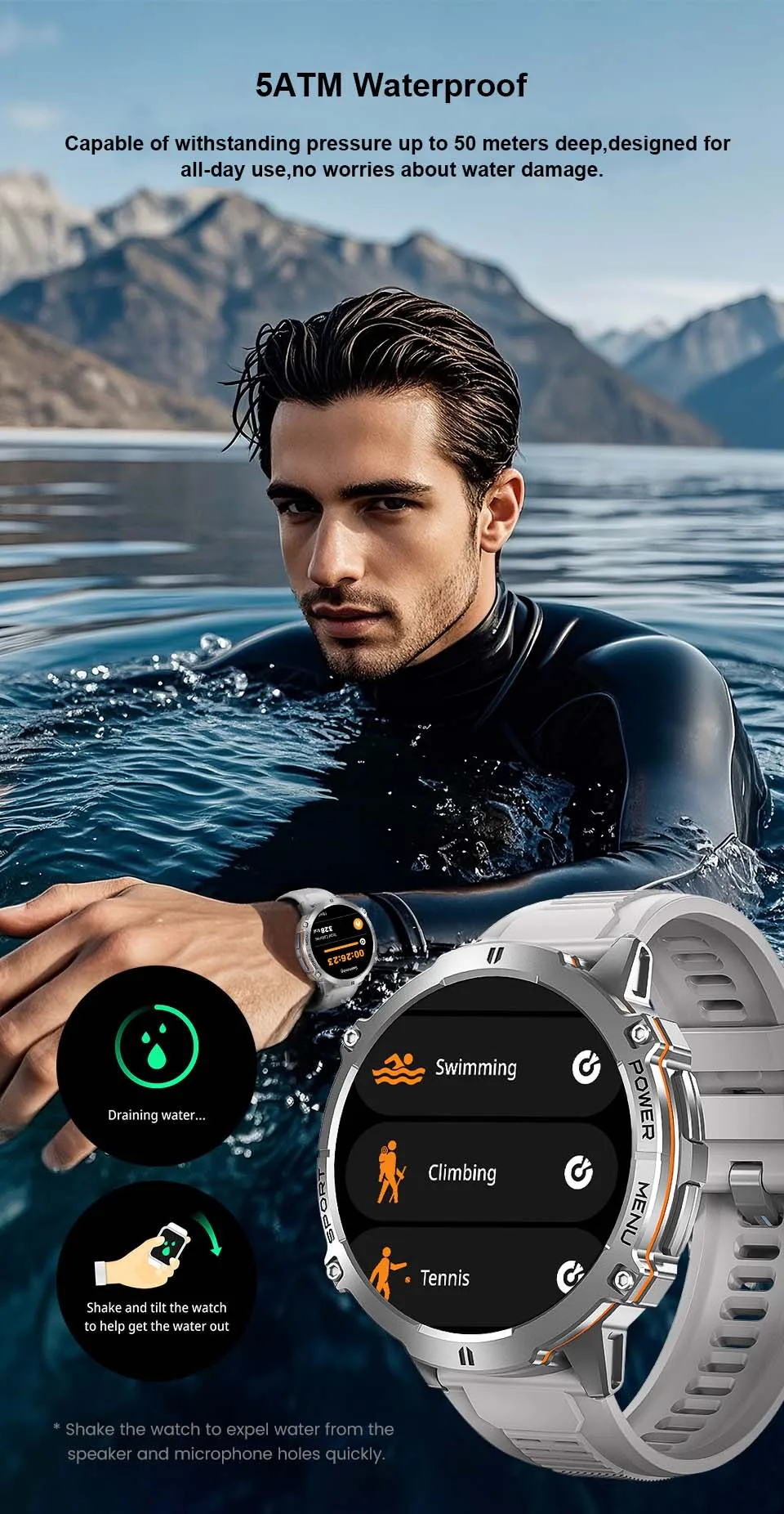 2025 NEW For HUAWEI Outdoor Military Men Smart Watch 1000mAh Large Battery Compass Altimeter BT Call IP69K 5ATM Waterproof Watch
