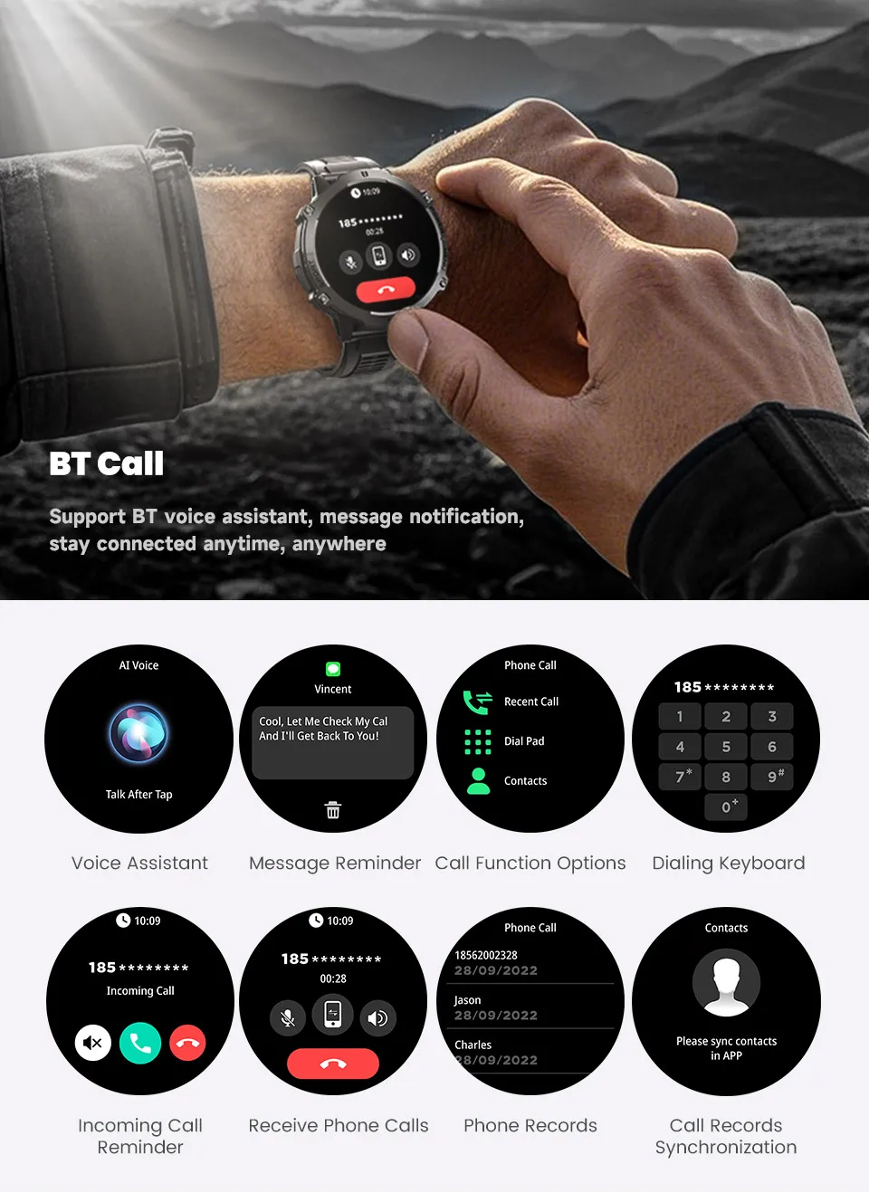 2025 NEW For HUAWEI Outdoor Military Men Smart Watch 1000mAh Large Battery Compass Altimeter BT Call IP69K 5ATM Waterproof Watch