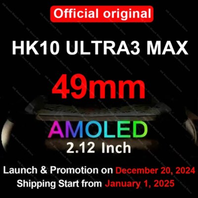 Smartwatch 2025 HK10 ULTRA 3 MAX 49mm HD AMOLED 4G ROM Bluetooth Call Network Chat Robot Clock NFC Compass Smart Watch Men Women - Image 2