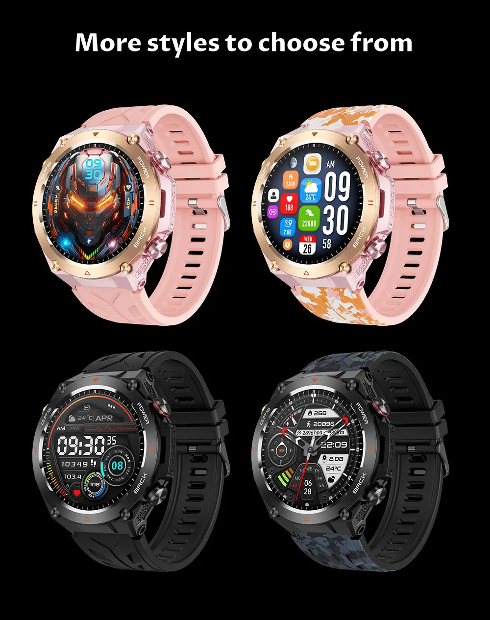 2025 New For XIAOMI Outdoor Sports GPS Smart Watch Men Waterproof Bluetooth call Heart rate Fitness Smartwatch Woman 650mAh BTA