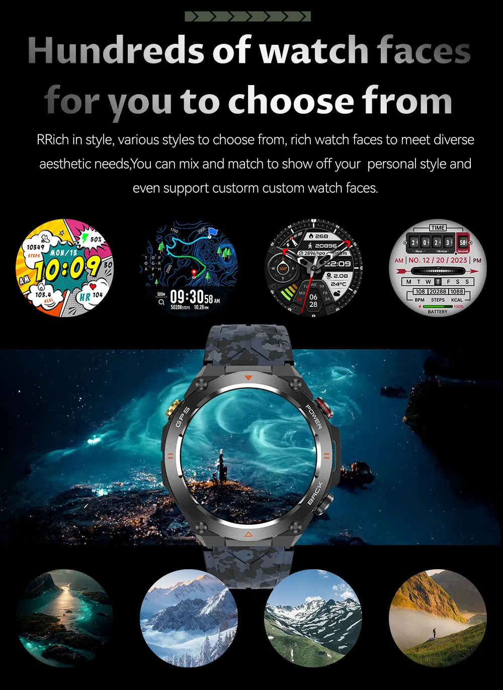 2025 New For XIAOMI Outdoor Sports GPS Smart Watch Men Waterproof Bluetooth call Heart rate Fitness Smartwatch Woman 650mAh BTA
