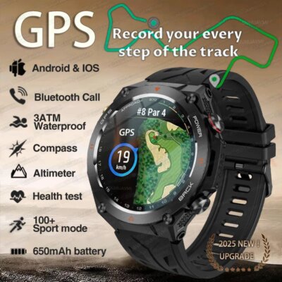 2025 New For XIAOMI Outdoor Sports GPS Smart Watch Men Waterproof Bluetooth call Heart rate Fitness Smartwatch Woman 650mAh BTA