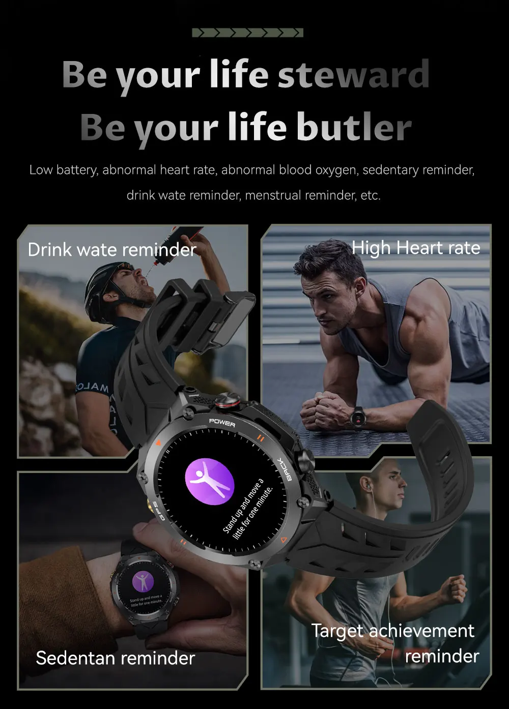 2025 New For XIAOMI Outdoor Sports GPS Smart Watch Men Waterproof Bluetooth call Heart rate Fitness Smartwatch Woman 650mAh BTA