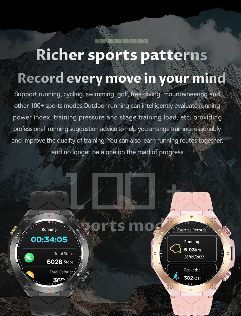 2025 New For XIAOMI Outdoor Sports GPS Smart Watch Men Waterproof Bluetooth call Heart rate Fitness Smartwatch Woman 650mAh BTA