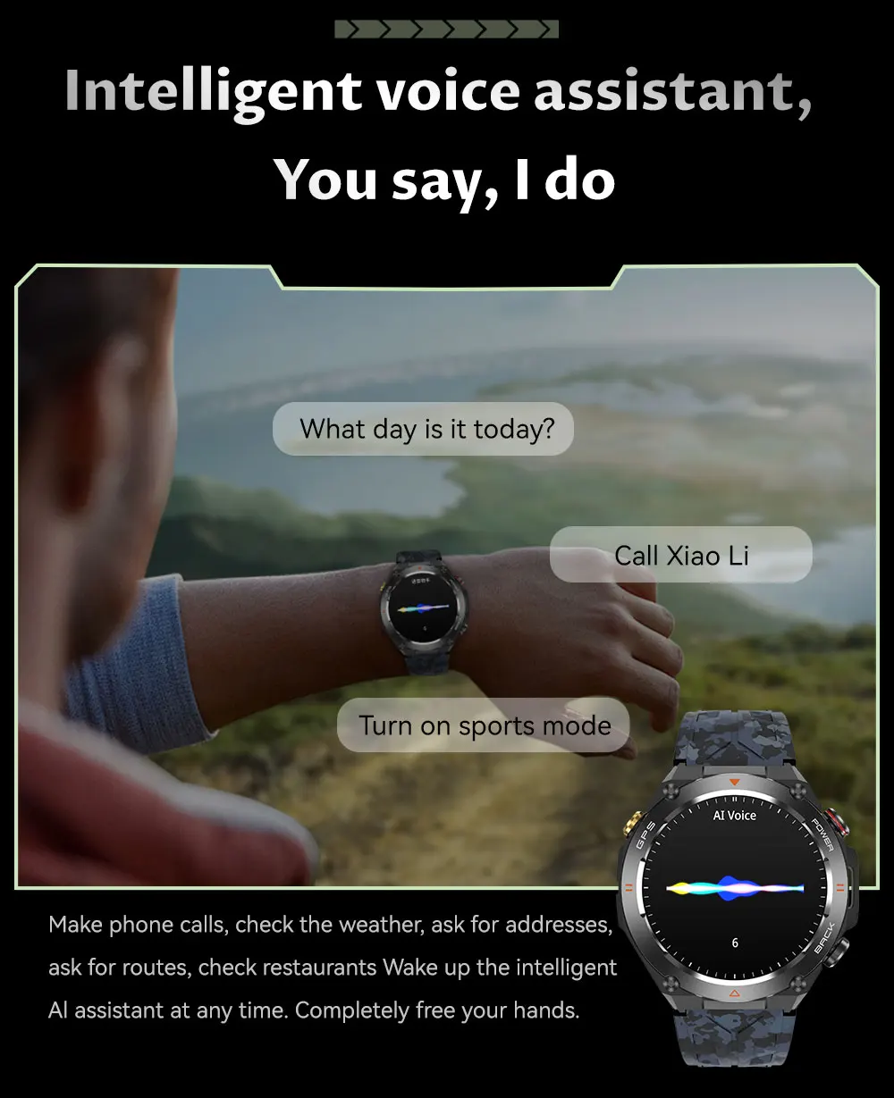 2025 New For XIAOMI Outdoor Sports GPS Smart Watch Men Waterproof Bluetooth call Heart rate Fitness Smartwatch Woman 650mAh BTA