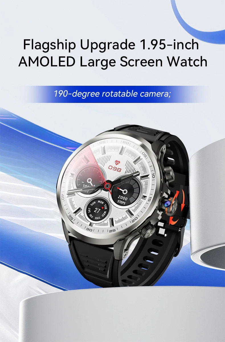 GoldenSpike H18 Pro Smartwatch Men Women GPS WIFI 5G Smart Watch Rotary Camera NFC App Download 256GB Storage Rom Amoled Screen