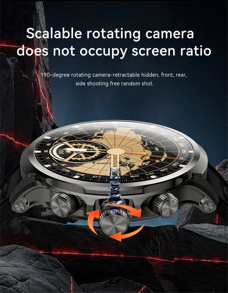 GoldenSpike H18 Pro Smartwatch Men Women GPS WIFI 5G Smart Watch Rotary Camera NFC App Download 256GB Storage Rom Amoled Screen