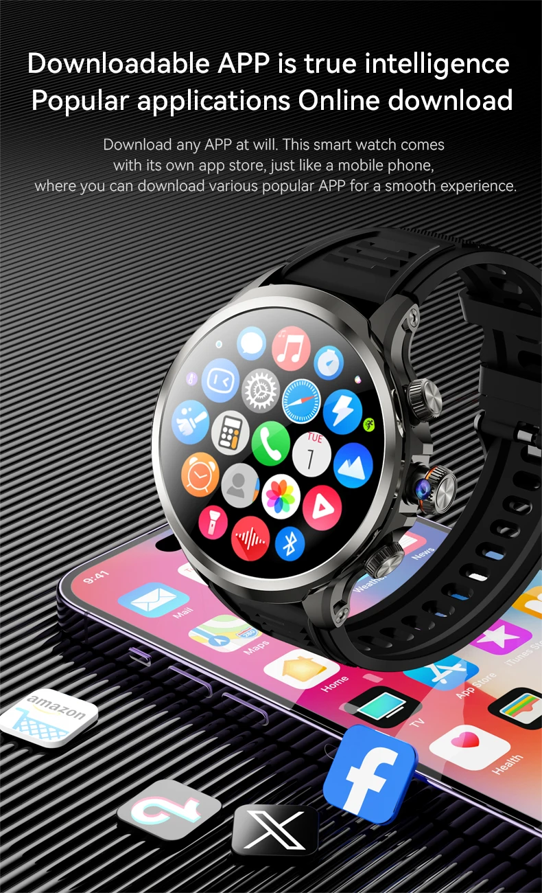 GoldenSpike H18 Pro Smartwatch Men Women GPS WIFI 5G Smart Watch Rotary Camera NFC App Download 256GB Storage Rom Amoled Screen