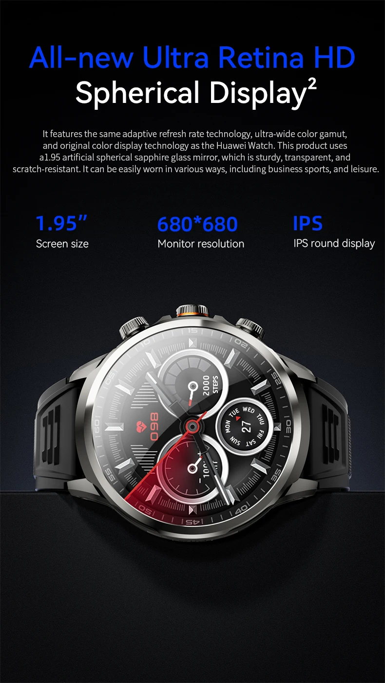 GoldenSpike H18 Pro Smartwatch Men Women GPS WIFI 5G Smart Watch Rotary Camera NFC App Download 256GB Storage Rom Amoled Screen