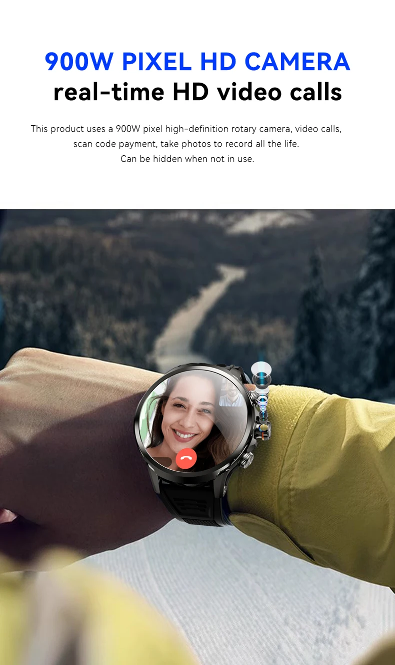 GoldenSpike H18 Pro Smartwatch Men Women GPS WIFI 5G Smart Watch Rotary Camera NFC App Download 256GB Storage Rom Amoled Screen