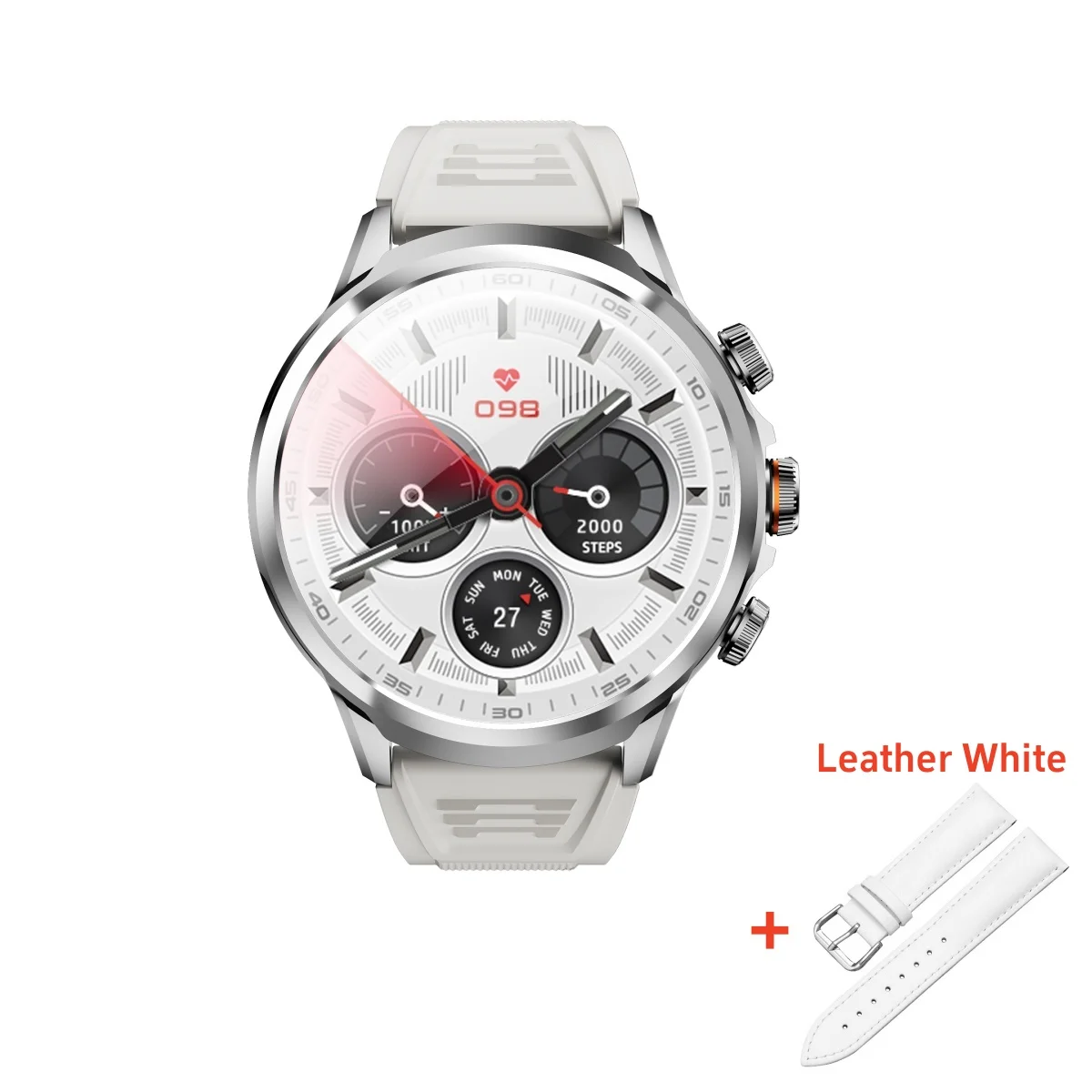 Silver Leather White