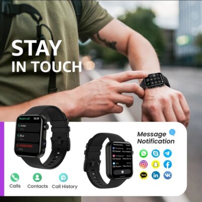 New Smart Watch Women Men Camera Take Photo Record Video Heart rate Sports Fitness Waterproof Bluetooth Call For Android iOS - Image 5