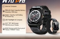 Blackview 2025 New  Waterproof Rugged Smart Watch W70 Pro 900mAh Rugged Smart Watch for Outdoor With Emergency Lighting, Compass