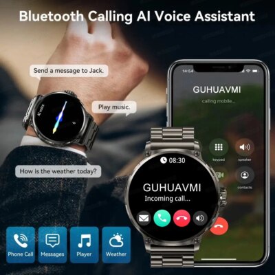 For Huawei Xiaomi GPS Track Smart Watch Men 1.85-Inch Ultra HD AMOLED Screen 710 Mah Battery Bluetooth Call SmartWatch 2025 New - Image 2