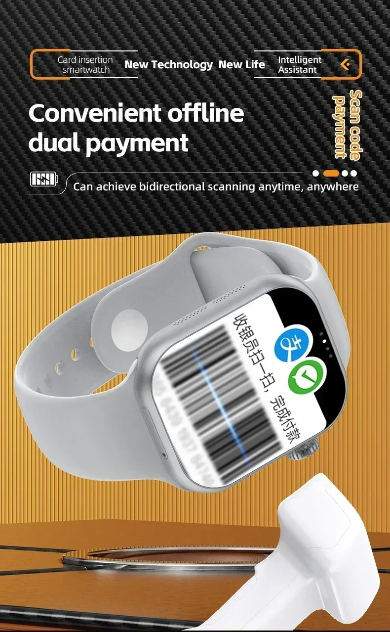 CD20 Global Edition smartwatch with 180 ° rotating camera AMOLED screen, supports SIM card WiFi GPS video call 2.29 inches