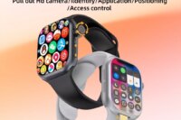CD20 Global Edition smartwatch with 180 ° rotating camera AMOLED screen, supports SIM card WiFi GPS video call 2.29 inches