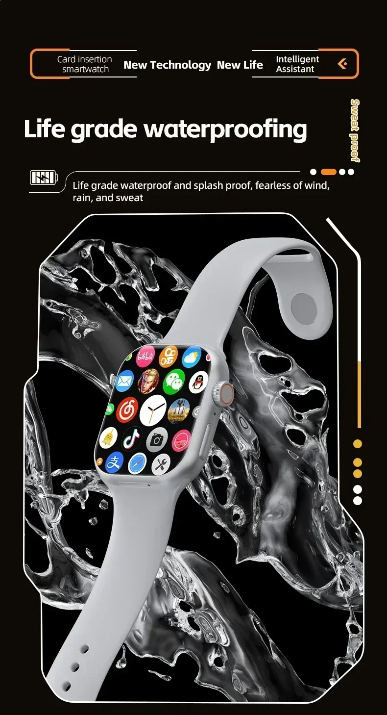 CD20 Global Edition smartwatch with 180 ° rotating camera AMOLED screen, supports SIM card WiFi GPS video call 2.29 inches