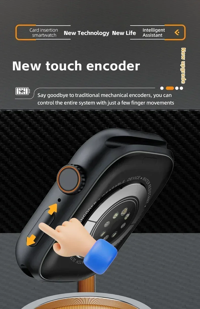 CD20 Global Edition smartwatch with 180 ° rotating camera AMOLED screen, supports SIM card WiFi GPS video call 2.29 inches