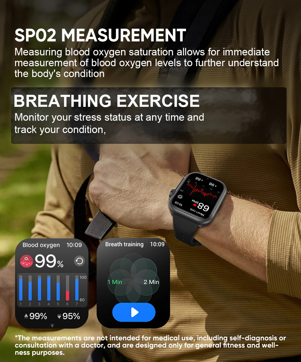 Watch Ultra K62 Men Women 1000mAh AMOLED Heart Rate 100+Sport HD Bluetooth Call GPS Track Waterproof Smart Watch For IOS Android