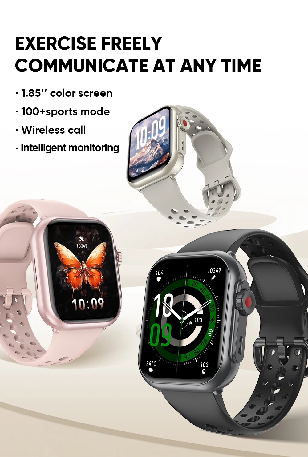 Watch Ultra K62 Men Women 1000mAh AMOLED Heart Rate 100+Sport HD Bluetooth Call GPS Track Waterproof Smart Watch For IOS Android