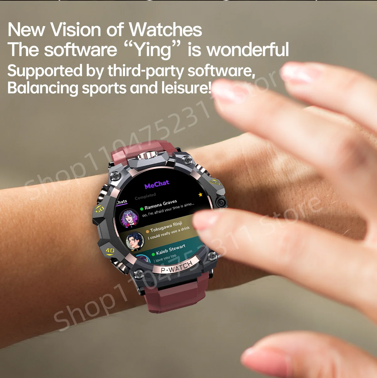 P-Watch 5g Full Netcom Smartwatch 1.5 inch Amoled HD Screen inset 4g/5g Sim Card GPS WIFI IP68 Waterproof Swimming Smart Watch