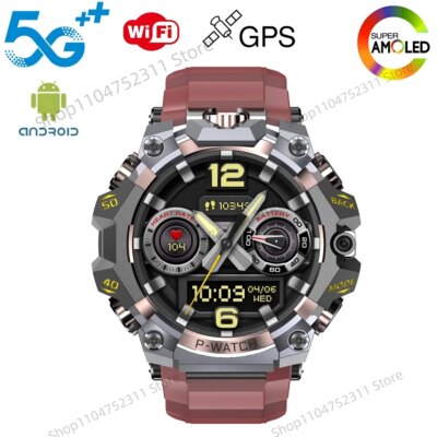 P-Watch 5g Full Netcom Smartwatch 1.5 inch Amoled HD Screen inset 4g/5g Sim Card GPS WIFI IP68 Waterproof Swimming Smart Watch