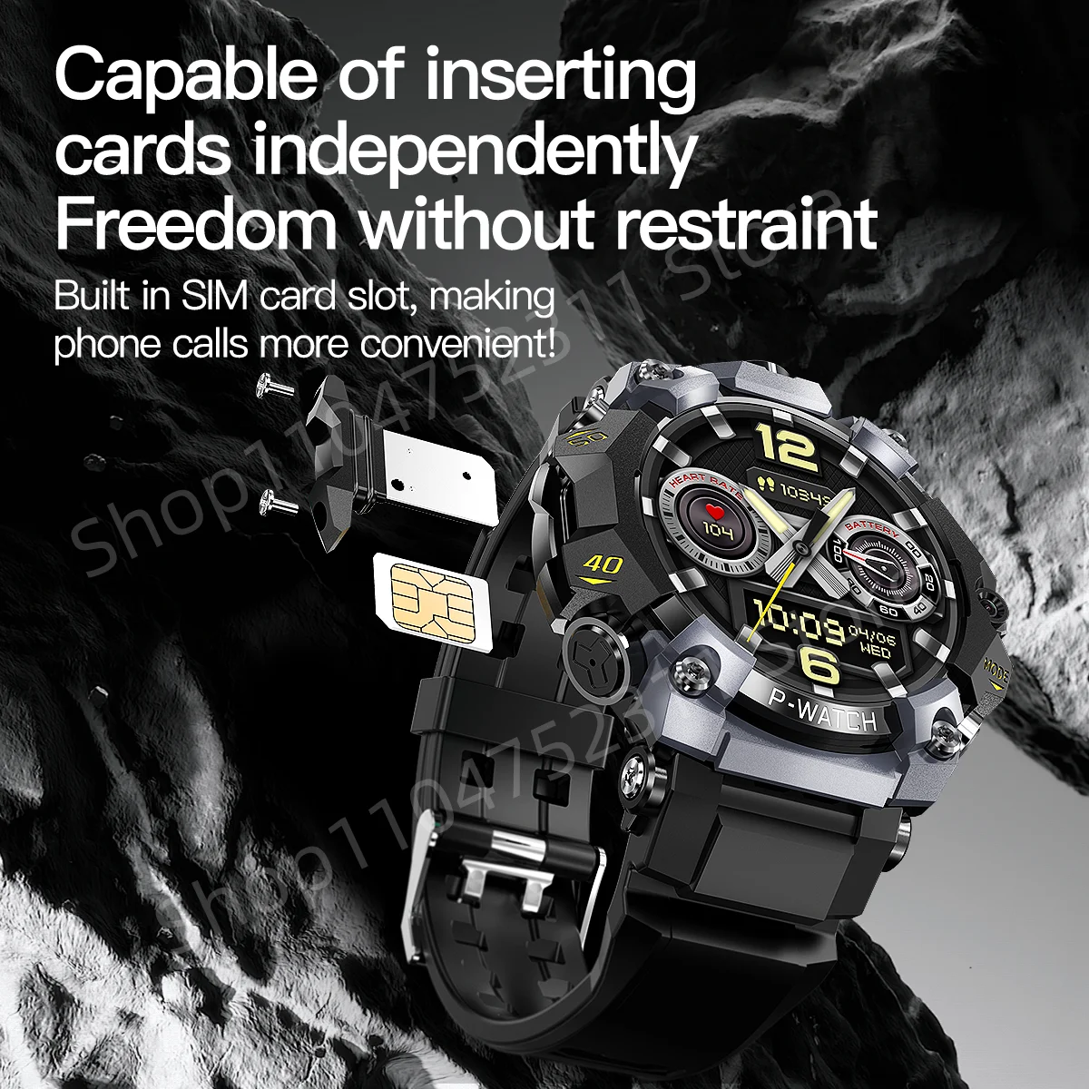 P-Watch 5g Full Netcom Smartwatch 1.5 inch Amoled HD Screen inset 4g/5g Sim Card GPS WIFI IP68 Waterproof Swimming Smart Watch