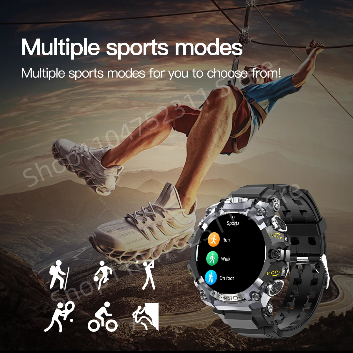 P-Watch 5g Full Netcom Smartwatch 1.5 inch Amoled HD Screen inset 4g/5g Sim Card GPS WIFI IP68 Waterproof Swimming Smart Watch
