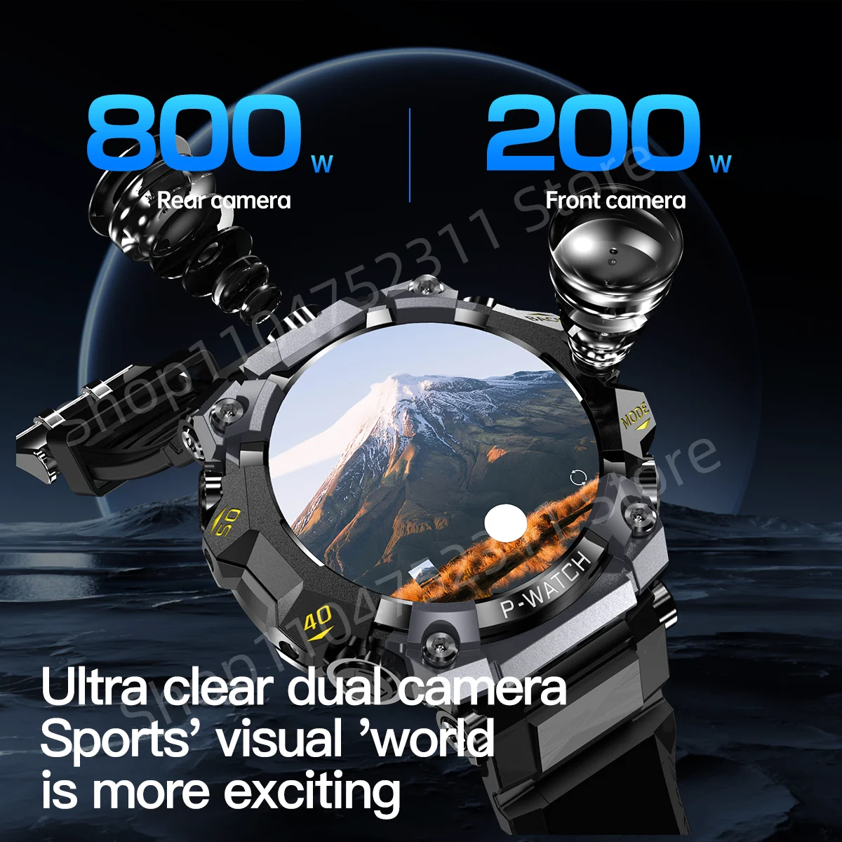 P-Watch 5g Full Netcom Smartwatch 1.5 inch Amoled HD Screen inset 4g/5g Sim Card GPS WIFI IP68 Waterproof Swimming Smart Watch