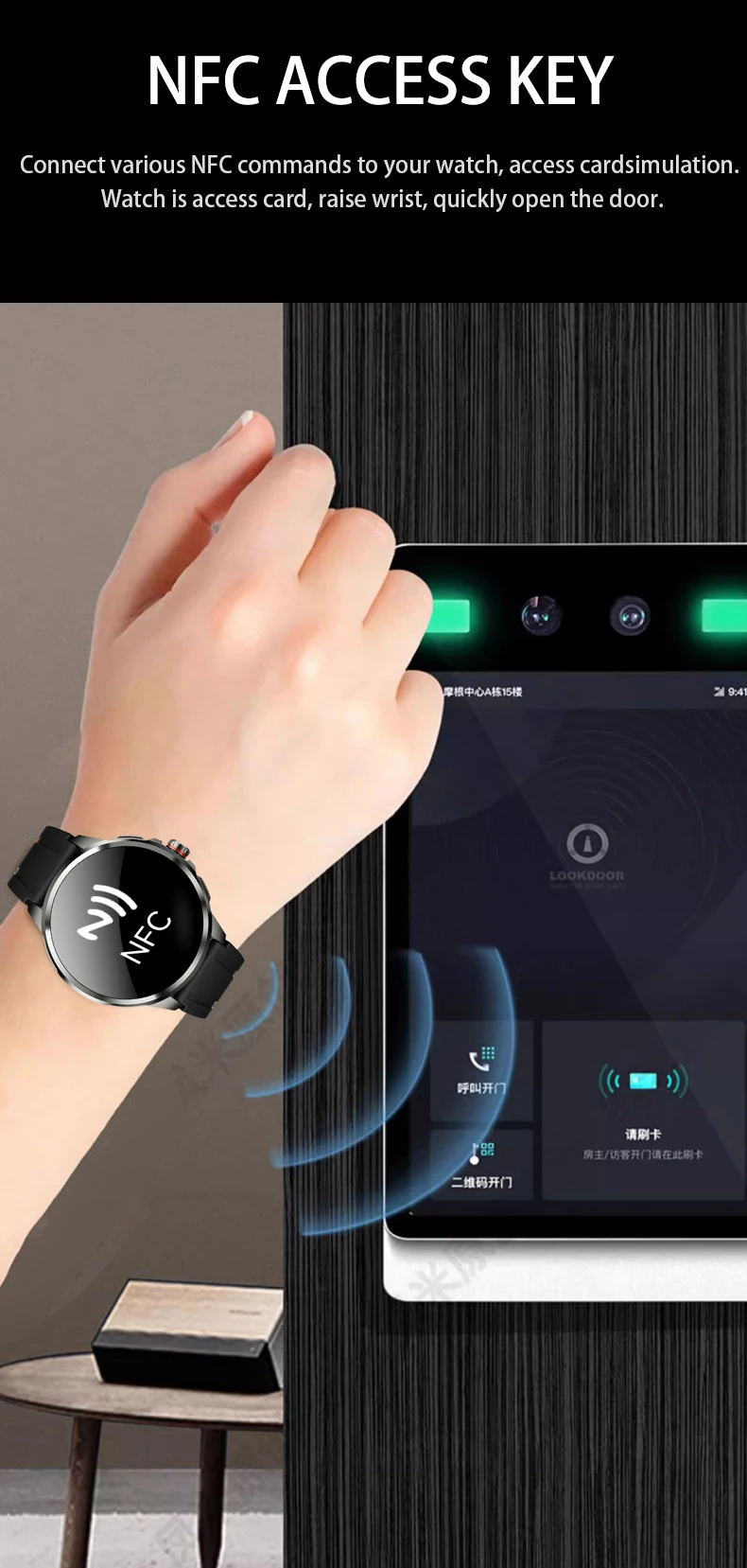 Goldenspike H99 Smartwatch Men Women Smart Watch With 1.95inch Amoled Screen 190° Rotary Camera GPS WIFI 4G/5G SIM Card Slot