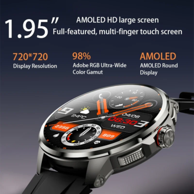 Goldenspike H99 Smartwatch Men Women Smart Watch With 1.95inch Amoled Screen 190° Rotary Camera GPS WIFI 4G/5G SIM Card Slot - Image 4