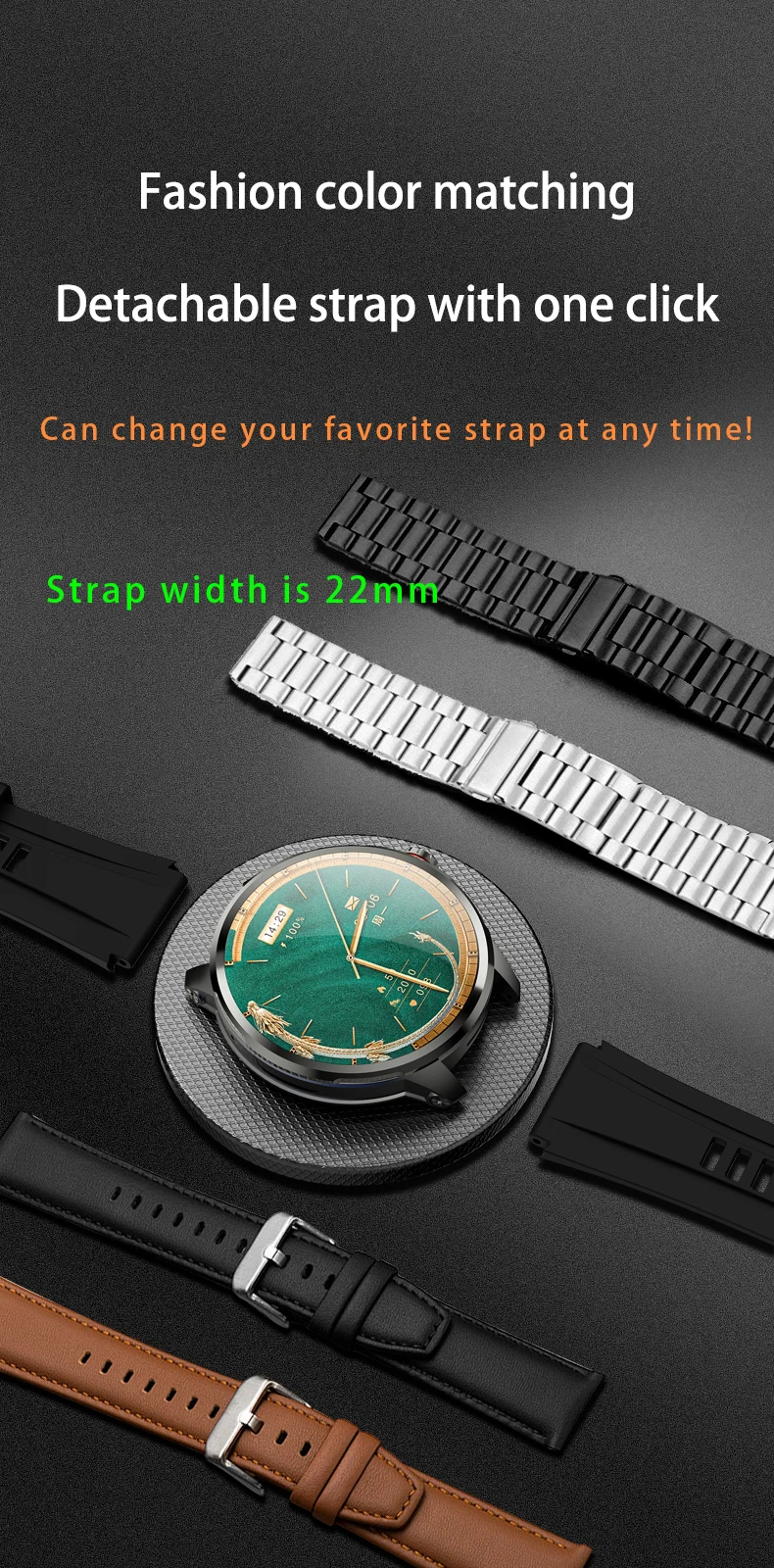 Goldenspike H99 Smartwatch Men Women Smart Watch With 1.95inch Amoled Screen 190° Rotary Camera GPS WIFI 4G/5G SIM Card Slot