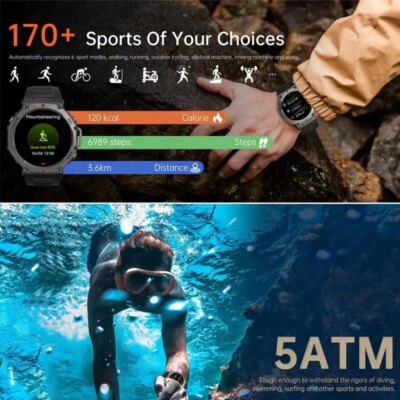 T-Rex 3 Ultra GPS Smart Watch 5 ATM Waterproof Built-in Dual-band GNSS Compass Military Sport Smartwatch Men 2025 New For Xiaomi - Image 5