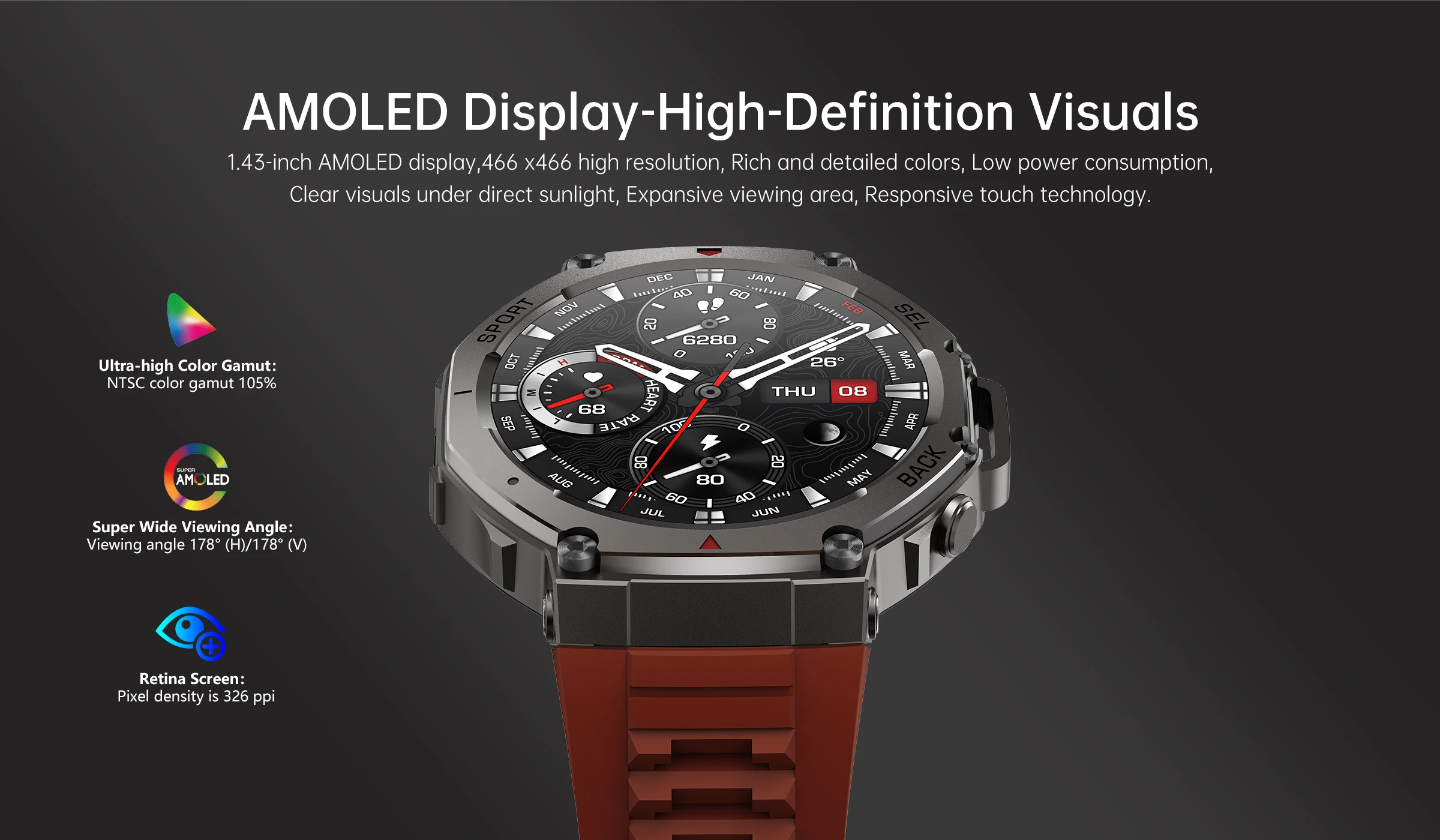 T-Rex 3 Ultra GPS Smart Watch 5 ATM Waterproof Built-in Dual-band GNSS Compass Military Sport Smartwatch Men 2025 New For Xiaomi