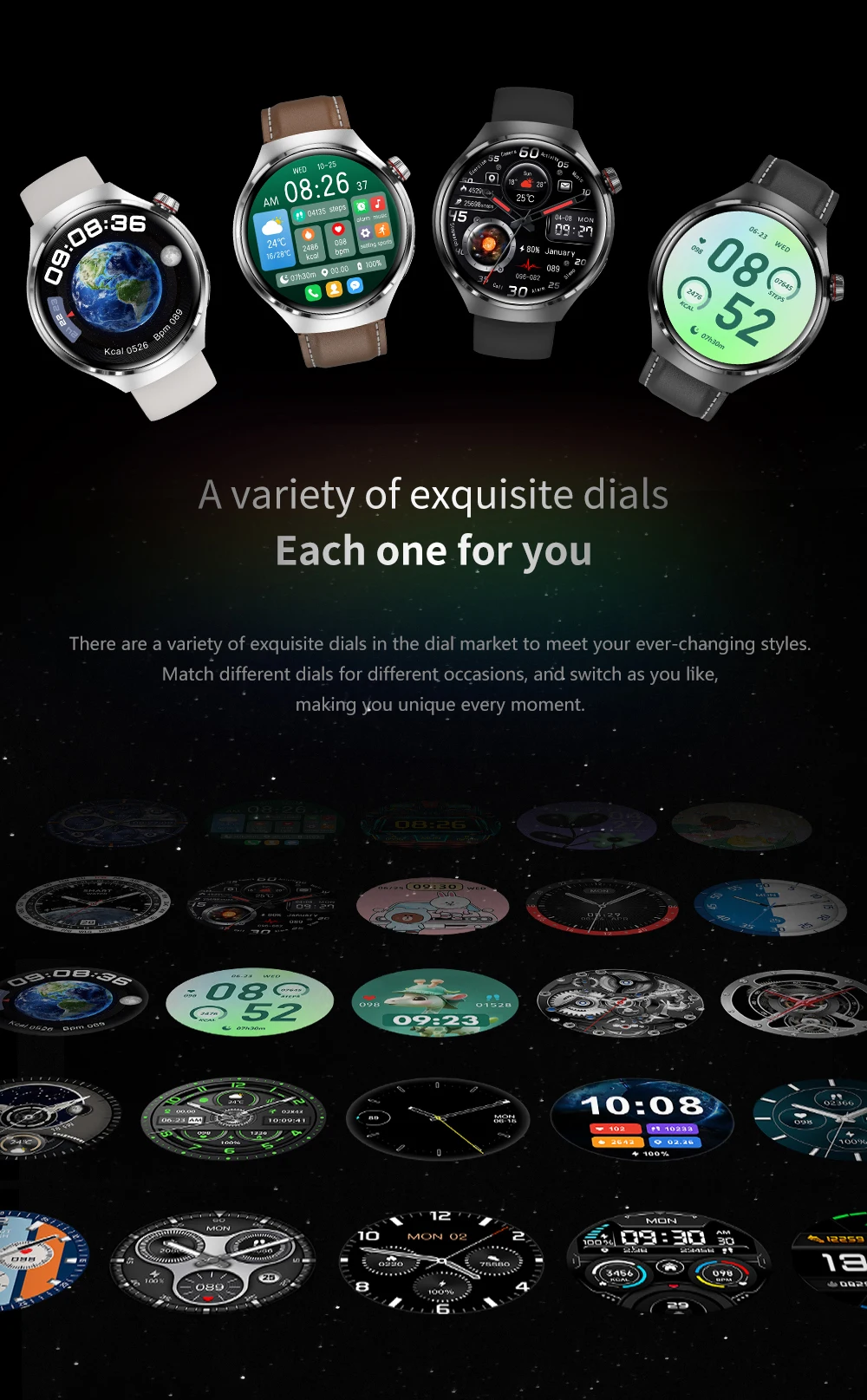 GT4 Pro Health Smart Watch Men 360*360 AMOLED Screen NFC GPS Tracker Compass BT call Blood oxygen IP68 Sport Smartwatch 2025New