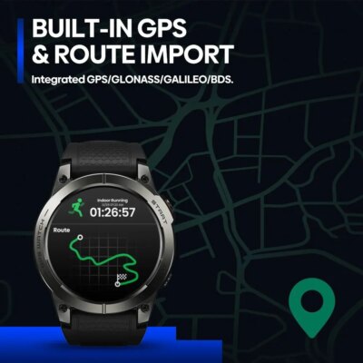 New Zeblaze Stratos 3 PRO GPS Smart Watch 1.43” HD AMOLED Display Built-in GPS Bluetooth Phone Calls Sports Smartwatch for Men - Image 2