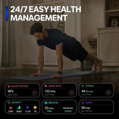 New Zeblaze Stratos 3 PRO GPS Smart Watch 1.43” HD AMOLED Display Built-in GPS Bluetooth Phone Calls Sports Smartwatch for Men - Image 5