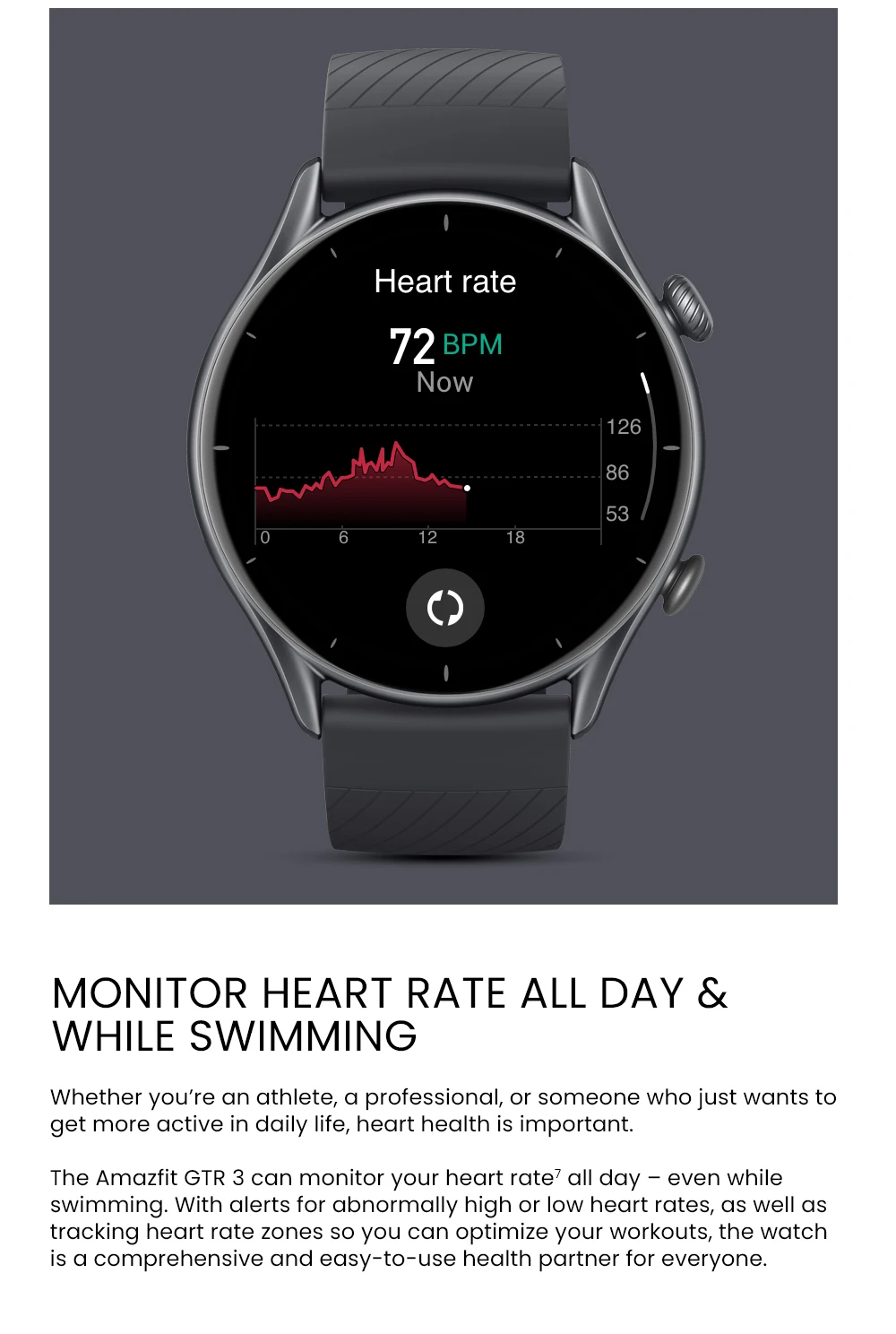 Global Version Amazfit GTR 3 GTR3 GTR-3 Smartwatch 46mm Zepp OS Alexa Built-in GPS Smart Watch  Over 150 Sports  Modes