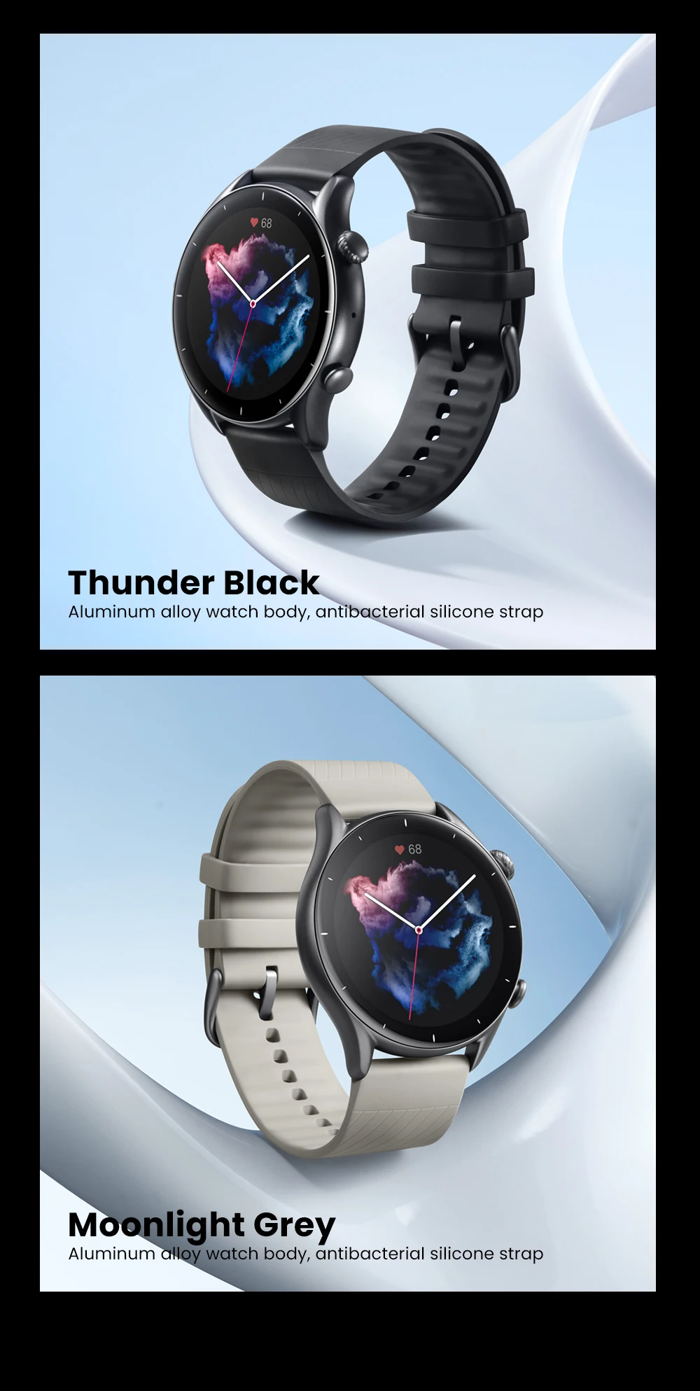 Global Version Amazfit GTR 3 GTR3 GTR-3 Smartwatch 46mm Zepp OS Alexa Built-in GPS Smart Watch  Over 150 Sports  Modes