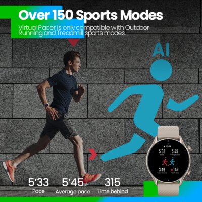 Global Version Amazfit GTR 3 GTR3 GTR-3 Smartwatch 46mm Zepp OS Alexa Built-in GPS Smart Watch  Over 150 Sports  Modes - Image 5