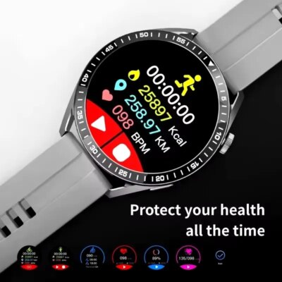 New GPS Smart Watch GT for Men Women AMOLED 360*360 HD Screen Heart Rate DIY Face Bluetooth Call Waterproof SmartWatch NFC  2024 - Image 5