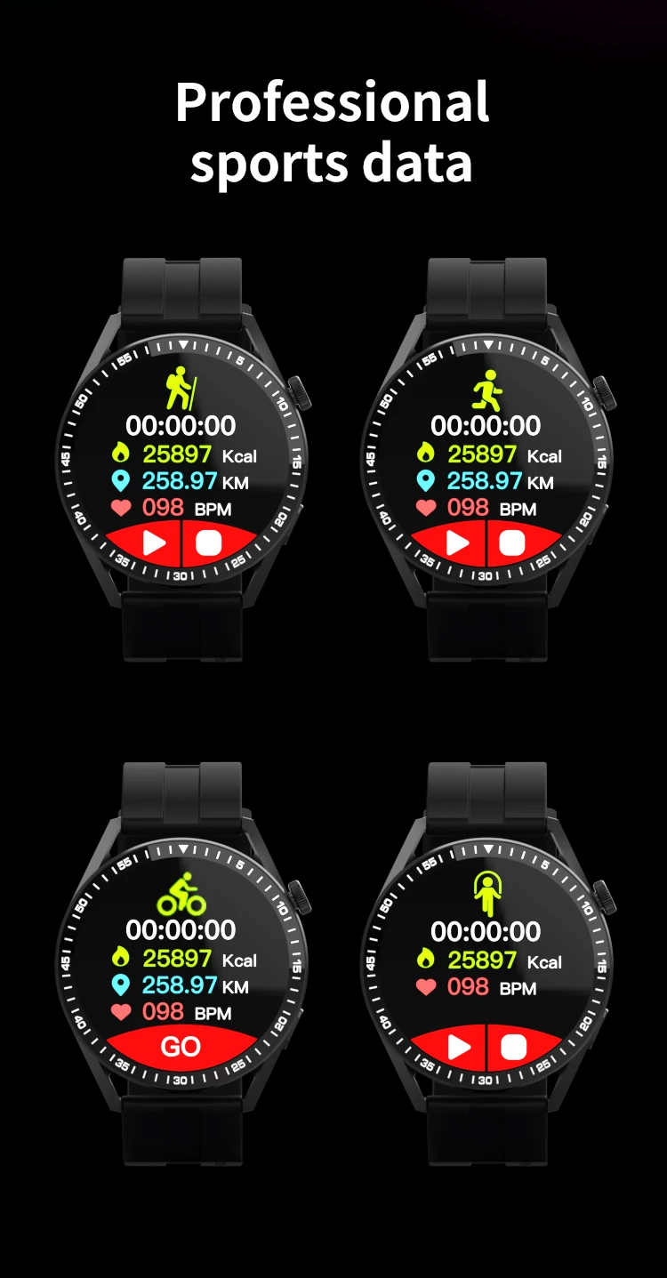 New GPS Smart Watch GT for Men Women AMOLED 360*360 HD Screen Heart Rate DIY Face Bluetooth Call Waterproof SmartWatch NFC  2024