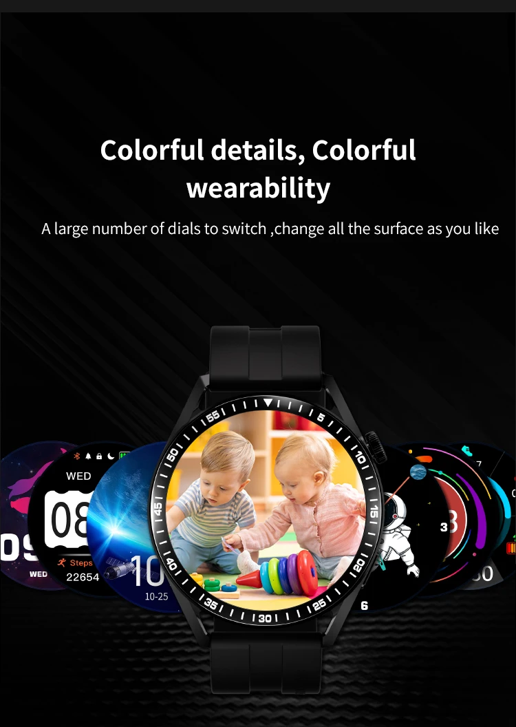 New GPS Smart Watch GT for Men Women AMOLED 360*360 HD Screen Heart Rate DIY Face Bluetooth Call Waterproof SmartWatch NFC  2024