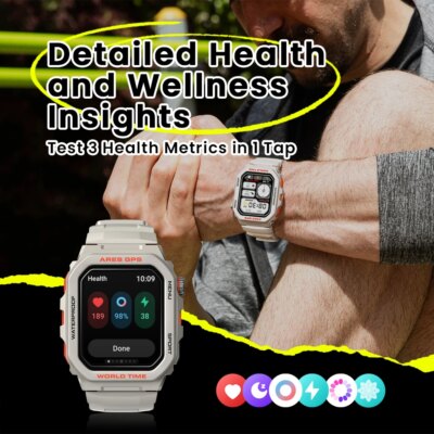 New Zeblaze Ares GPS Smart Watch Built-in Alexa & GPS Make/Answer Phone Calls Smartwatch Heart Rate Spo2 Fitness Tracking Watch - Image 5