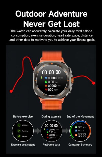 Xiaomi Smart Watch Ultra Smart Bracelet Men GPS Trackr NFC HD Sapphire Screen Bluetooth Call IP68 Outdoor Watch New Upgraded - Image 5