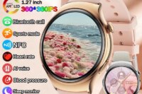 2025New GPS NFC Bluetooth Call Smartwatch Women Watch 4 mini Sports Track Heart Rate Oximetry Monitoring Health Smartwatch Woman