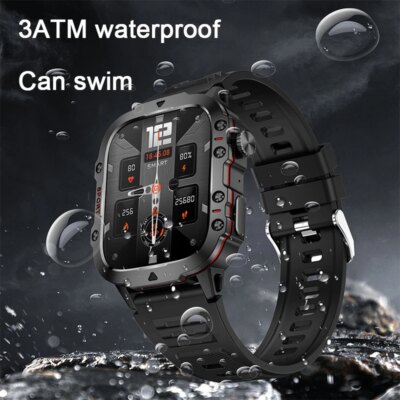 2025 New For Men Military Smart Watch Men IP68 5ATM Outdoor Sports Fitness Tracker Health Monitor 1.96" BT Call Smartwatch - Image 2