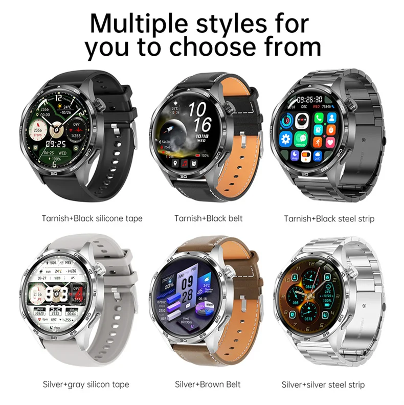 GT5 PRO Smart Watch Men Watch 5 Pro AMOLED HD Screen Bluetooth Call GPS Trajectory NFC Heart Rate Compass SmartWatches 2025 New