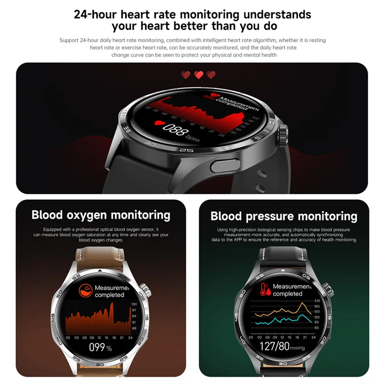 GT5 PRO Smart Watch Men Watch 5 Pro AMOLED HD Screen Bluetooth Call GPS Trajectory NFC Heart Rate Compass SmartWatches 2025 New
